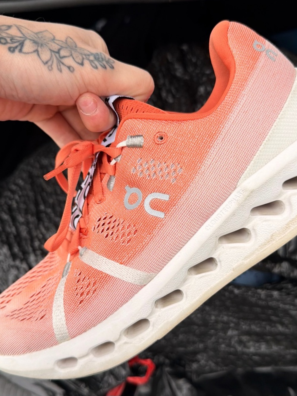 On Running Women’s Coral/White Cloudstyle Running Shoe
